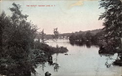 The Outlet Oquaga Lake, NY Postcard Postcard