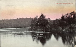 View of The Cove Oquaga Lake, NY Postcard Postcard