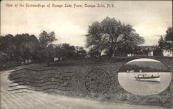 View of the surroundings of Oquaga Lake Farm Postcard