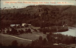 View showing South Shore and Oquaga Lake House Postcard