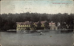 Retlaw House from Lake Postcard