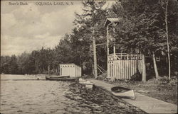 Scott's Dock Oquaga Lake, NY Postcard Postcard