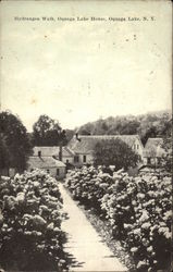 Hydrangea Walk, Lake House Oquaga Lake, NY Postcard Postcard