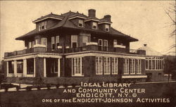 Ideal Library and Community Center Postcard