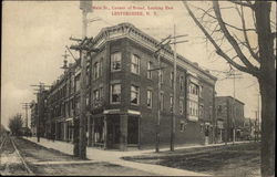 Main Street at Corner of Broad, Looking East Lestershire, NY Postcard Postcard