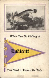 When you go fishing at Endicott, NY Postcard Postcard