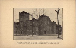 First Baptist Church Endicott, NY Postcard Postcard