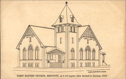 First Baptist Church Endicott, NY Postcard Postcard