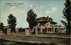 Residence of H. E. Bundy Endicott, NY Postcard Postcard