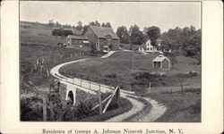 Residence of George A. Johnson Nineveh Junction, NY Postcard Postcard