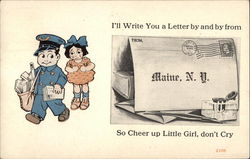 I'll Write You a Letter by and by...So Cheer up Little Girl, Don't Cry Postcard