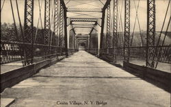 Looking Along Bridge Postcard