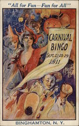 Carnival Bingo Sept. 27-29 1911 Binghamton, NY Postcard Postcard