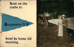 Lost on the roads to Binghamton, NY Postcard Postcard