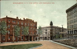 Cor. Lewis and Chenango Sts Postcard