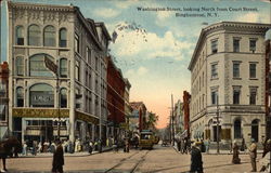 Washington Street, Looking North from Court Street Postcard