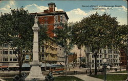 Corner of Court and Chenango Streets Postcard