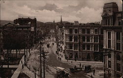 Looking Up Court Street Postcard