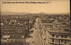 Court Street From the Security Mutual Building Binghamton, NY Postcard Postcard