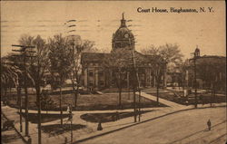 Looking Toward Court House Postcard