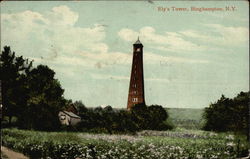 View of Ely's Tower Binghamton, NY Postcard Postcard