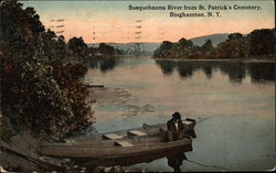 Susquehanna River from St. Patrick's Cemetery Binghamton, NY Postcard Postcard