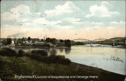 Junction of the Susquehanna and Chenango Rivers Postcard