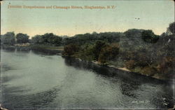 Junction Susquehanna and Chenango Rivers Postcard