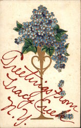 Greetings - Flowers Postcard