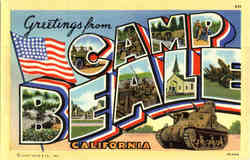 Greetings from Camp Beale - Large Letter California Postcard Postcard