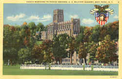 Cadets Marching To Parade Grounds Postcard