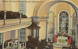 Interior Of St. John's Lutheran Church Postcard