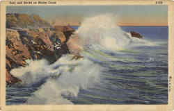 Surf And Rocks On Maine Coast Scenic, ME Postcard Postcard