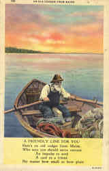 An Old Codger From Maine Scenic, ME Postcard Postcard