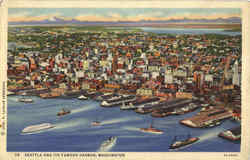 Seattle And Its Famous Harbor Washington Postcard Postcard