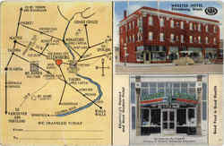 Webster Hotel Map Ellensburg, WA Postcard Postcard