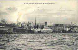 A View Of Seattle Water Front And Business Section Postcard