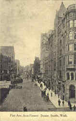 First Ave From Pioneer Square Postcard