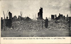 All That Remains of the Residential Section on Chester Ave. After the Big Fire of Apr. 12, 1908 Postcard