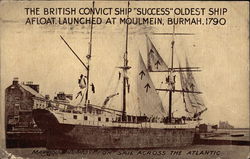 The British Convict Ship "Success" Prisons Postcard Postcard