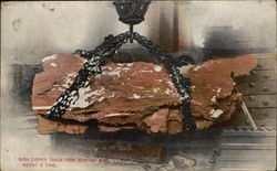 Mass Copper taken from Michigan Mine, weight 8 tons Postcard