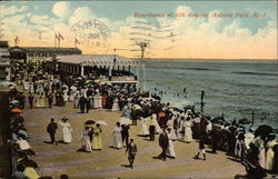 Boardwalk at 4th Avenue Asbury Park, NJ Postcard Postcard