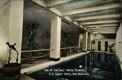 One of the Salt Water Plunges, U.S. Grant Hotel San Diego, CA Postcard Postcard