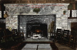 Fireplace, Alpine Tavern Postcard