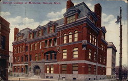 Detroit College of Medicine Michigan Postcard Postcard