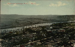 Panoramic View of City Owego, NY Postcard Postcard