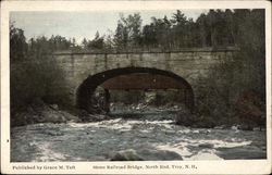 Stone Railroad Bridge, North End Troy, NY Postcard Postcard