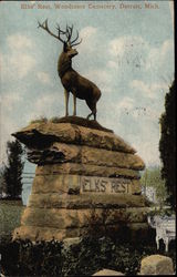 Elks' Rest, Woodmere Cemetary Detroit, MI Postcard Postcard