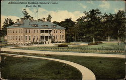 Administration Building, Soldiers' Home Danville, IL Postcard Postcard