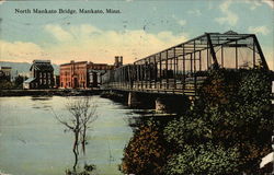 North Mankato Bridge Minnesota Postcard Postcard